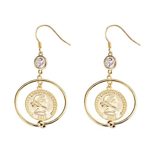 Baroque style women jewelry wholesale 925 silver long drop vintage earrings 